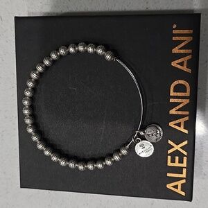 NWOT Alex and Ani Rafaelian Silver Beaded Bangle Bracelet